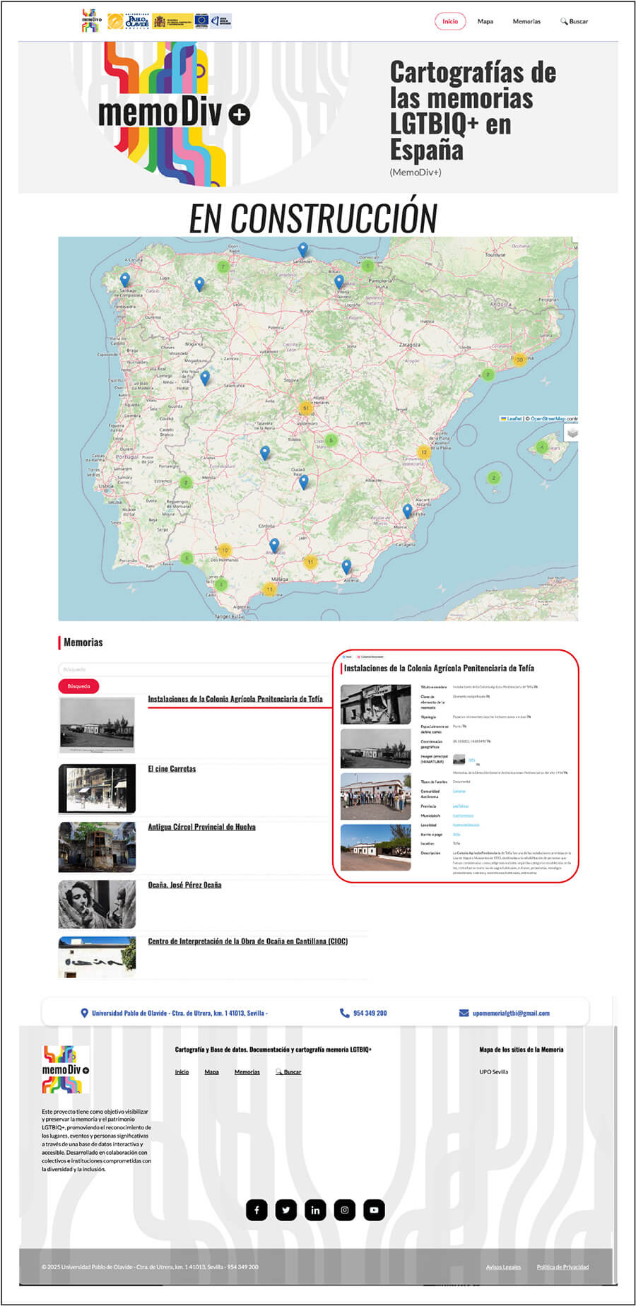 Vista previa de la web de Cartografía que estamos construyendo.